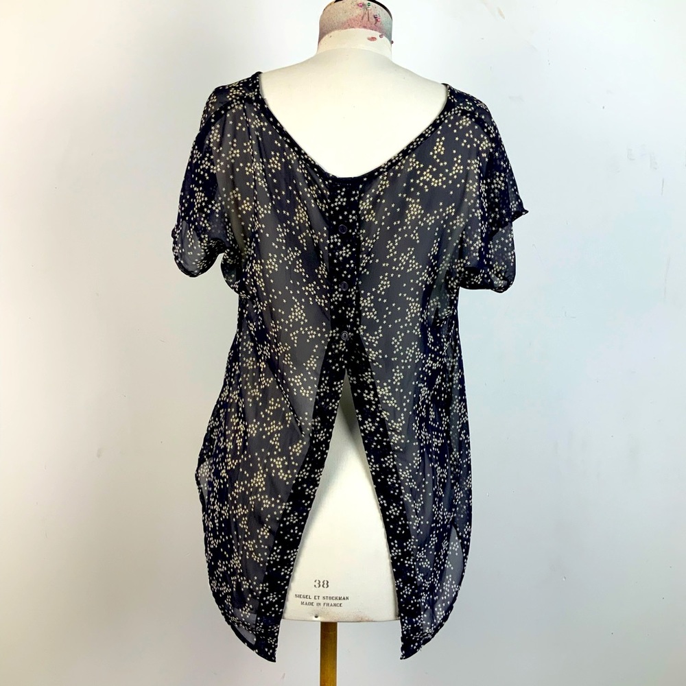 Navy Sheer Star Top by Lovely Day